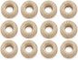 Napkin Rings Set of 12 – Handmade Woven Yarn Napkin Holders for Cloth Napkins, Farmhouse, Boho, Wedding, Holiday & Everyday Dining Table Decor, Reusable Beige