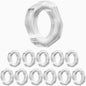Clear Acrylic Napkin Rings Set of 12 - Modern Geometric Napkin Ring Holders for Weddings, Dining Tables & Elegant Table Décor - ALPHA Living HOME