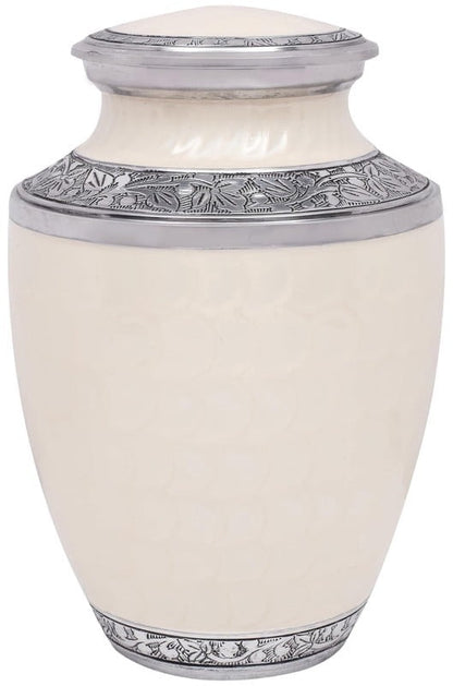 ALPHA Living HOME Cremation Urns for Human Ashes - Adult Memorial Urn - Metal Funeral Urn with Elegant Finish - Secure Screw-Top Lid - Durable, Decorative Urn for Home