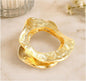 ALPHA Living HOME Metal Napkin Rings Set of 12 - Gold Mobius Design for Table Decor, Elegant Napkin Holders for Dinner, Wedding, Party, Holiday, Thanksgiving, Christmas & Everyday Use