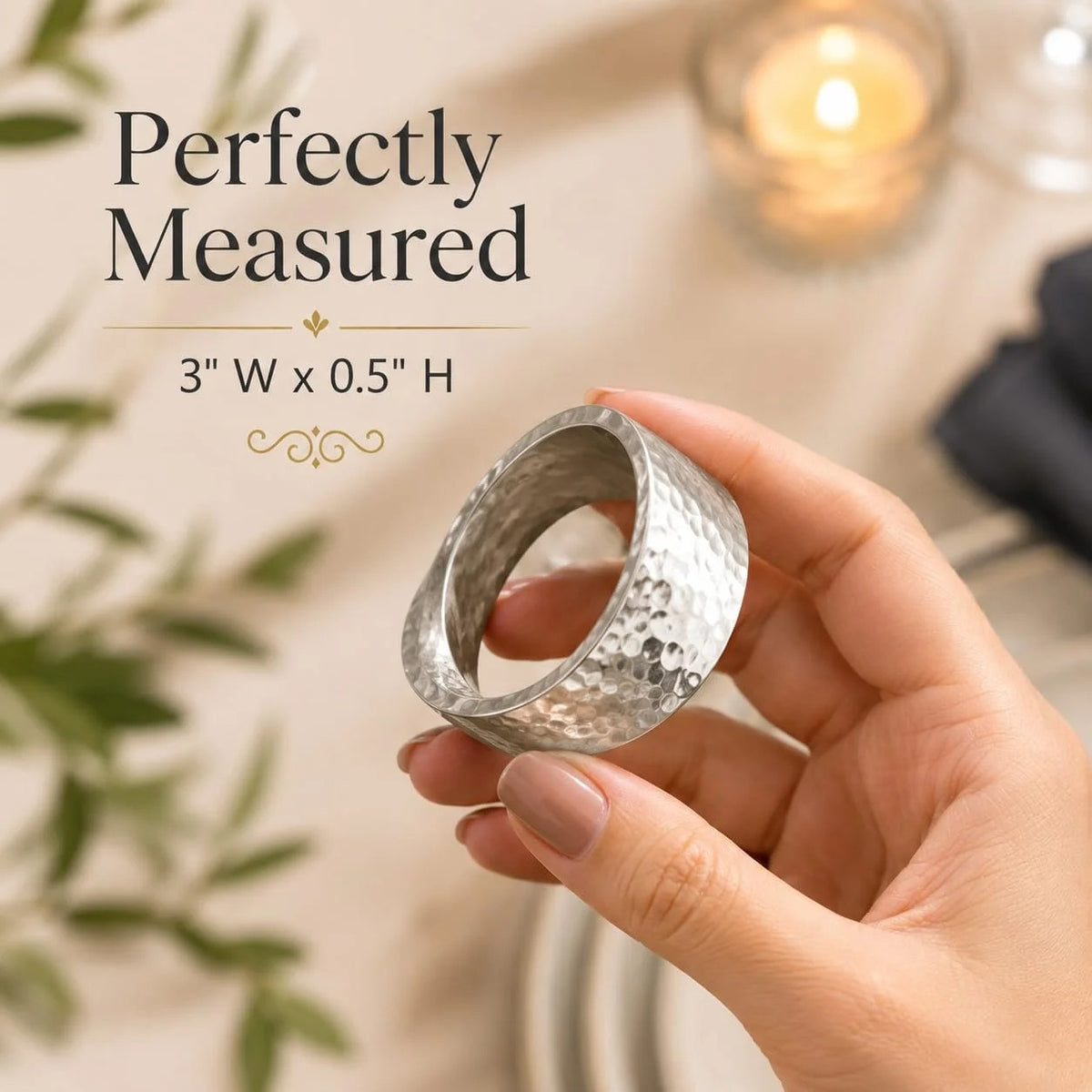 Mobius Metal Napkin Rings - 12-Pack Silver Art Deco Lightweight Metal Table Décor for Fall, Thanksgiving, Banquet, Christmas, Decor, Weddings, Dinner Parties & Everyday Use - ALPHA Living HOME