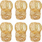 ALPHA Living HOME Gold Napkin Rings 12 Set of Premium 100% Metal, Rust-Resistant Tabletop Décor - Napkin Holders Buckles for Family Dinner, Wedding, Party, Decorations, Banquet, Party, Easter
