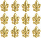 Gold Napkin Rings Set of 12 - Fleur De Lis Metal Napkin Ring Holders for Wedding, Thanksgiving, Christmas & Dining Table Decor - ALPHA Living HOME
