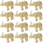 ALPHA Living HOME Metal Gold Napkin Rings Set of 12 - Elephant Napkin Holders, Table Decor, Wedding Decor, Party Supplies, Dining Accessories, Napkin Rings Holders for Gifting & Everyday Use