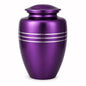 Memorials Cremation Urns for Human Ashes Cremation Urn Funeral Urns for Adult Female & Male Decorative Burial Urn Holds Large up to 220 lbs (Purple Silver) - ALPHA Living HOME