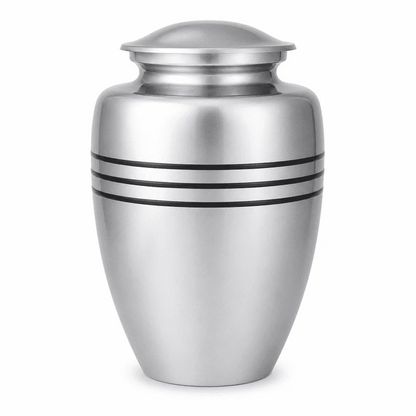 Memorials Cremation Urns for Human Ashes Cremation Urn Funeral Urns for Adult Female & Male Decorative Burial Urn Holds Large up to 220 lbs (Silver Black) - ALPHA Living HOME
