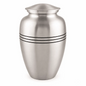 Adult Aluminum Cremation Urn for Human Ashes, Dignified Memorial Urn, Durable Metal Funeral Urn with Secure Lid, Funeral Urn for Loved Ones (Black Silver) - ALPHA Living HOME