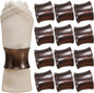 Decorative Metal Drum Napkin Rings Set of 12 - Modern Napkin Holders, Hammered Napkin Rings for Party Decoration, Dinning Table, Everyday, Family Gatherings (Bronze) - ALPHA Living HOME