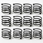 ALPHA Living HOME Metal Spiral Napkin Rings Set of 12 - Black Powder Coated Round Spiral Shape, Napkin Holders Buckles for Family Dinner, Wedding, Party,Table Decorations (Black)
